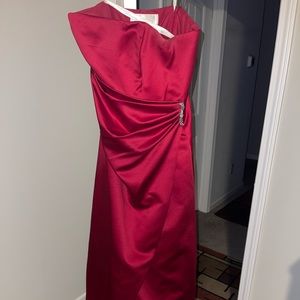Satin Red Prom Dress